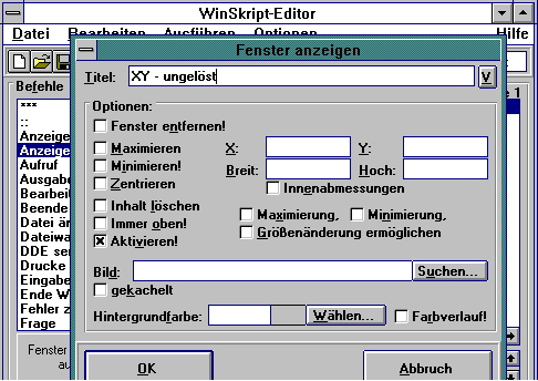 WinSkript unter Windows 3.1